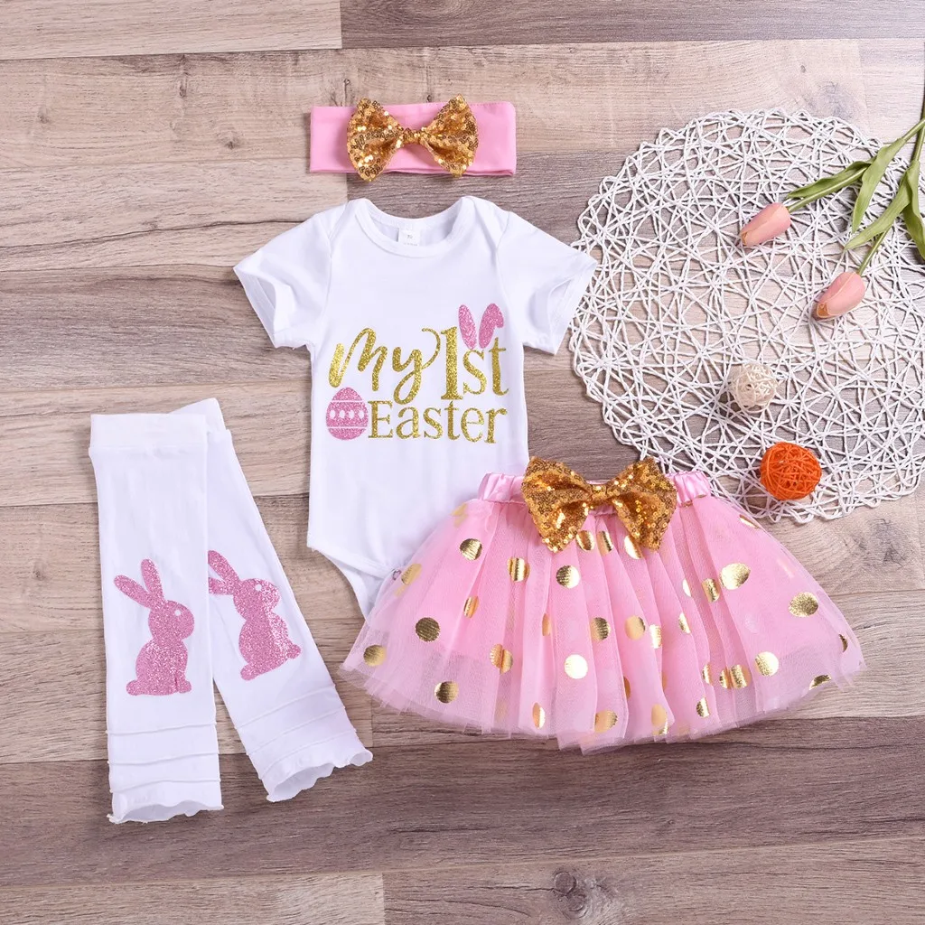 Моя первая Пасхальная одежда комбинезон с короткими рукавами для новорожденных