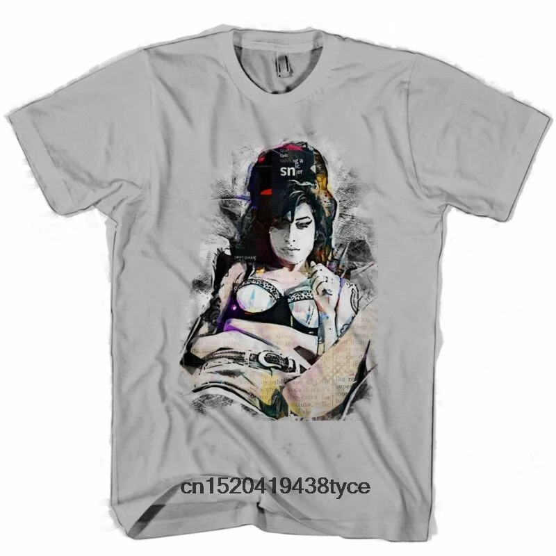 Горячая Распродажа Мужская футболка Amy Winehouse сексуальная на кровати Jade Женская wo |