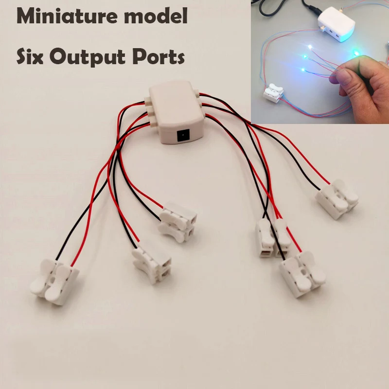 Миниатюрная модель шесть выходных портов поезда песочный стол сцена уличная