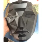 ТВ игра кальмар черная маска косплей круглая шесть квадратных круглая треугольная пластиковая маска аксессуары для вечерние