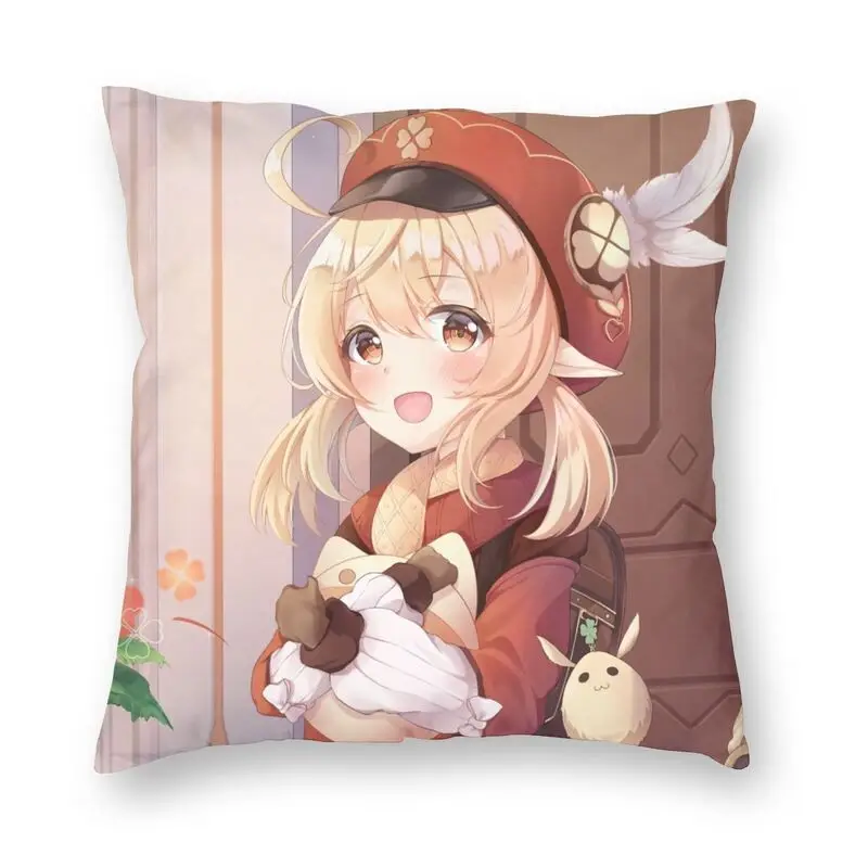 

Genshin Impact Anime подушка для игр чехол с двумя боковыми принтами, милый Klee Чехол-Подушка для гостиной, Чехол-Подушка, домашний декоративный чехол