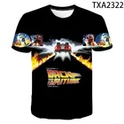 Футболка с 3D-принтом Назад в будущее для мужчин и женщин, крутая Модная Повседневная рубашка с коротким рукавом для мальчиков и девочек, топы, лето