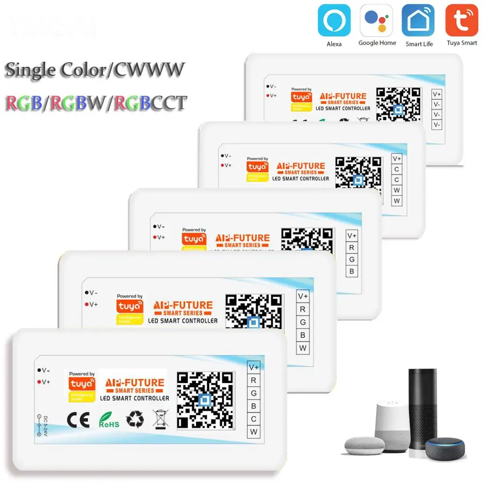 Светодиодный контроллер wi fi для IOS Android Alexa Google home 5 24 В постоянного тока 5050