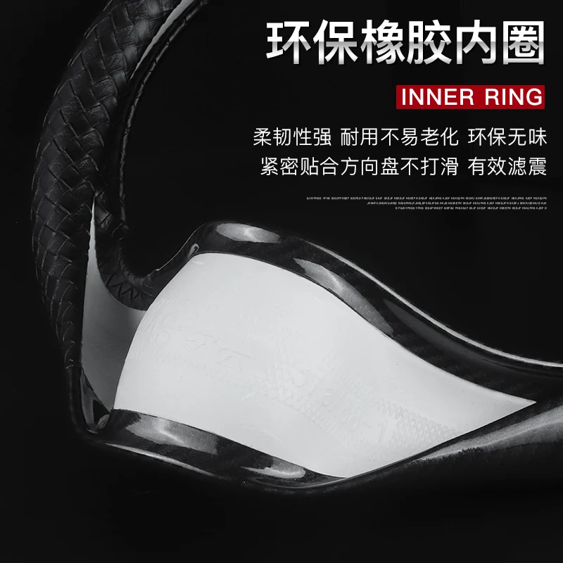 Подходит для нового Ford Mondeo Focus Escape Edge Fiesta Horse чехол рулевого колеса из углеродного