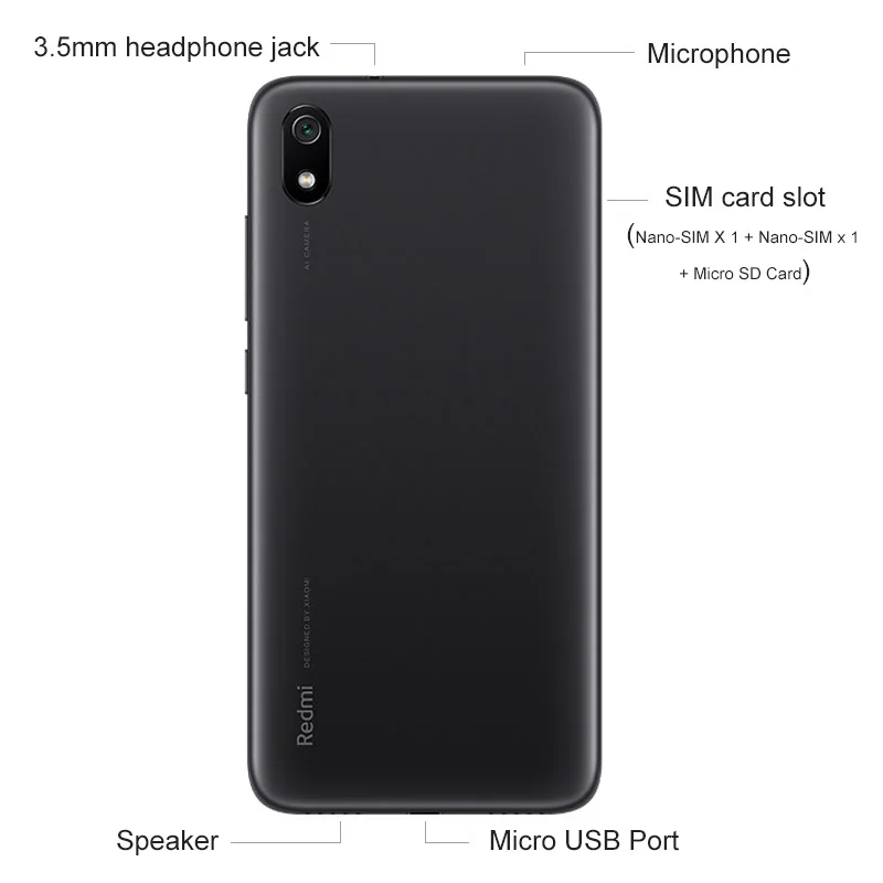 Xiaomi Redmi 7A 3 ГБ ОЗУ 32 Гб ПЗУ мобильный телефон Snapdragon 439 Восьмиядерный аккумулятор 4000 мАч 13MP камера заднего вида