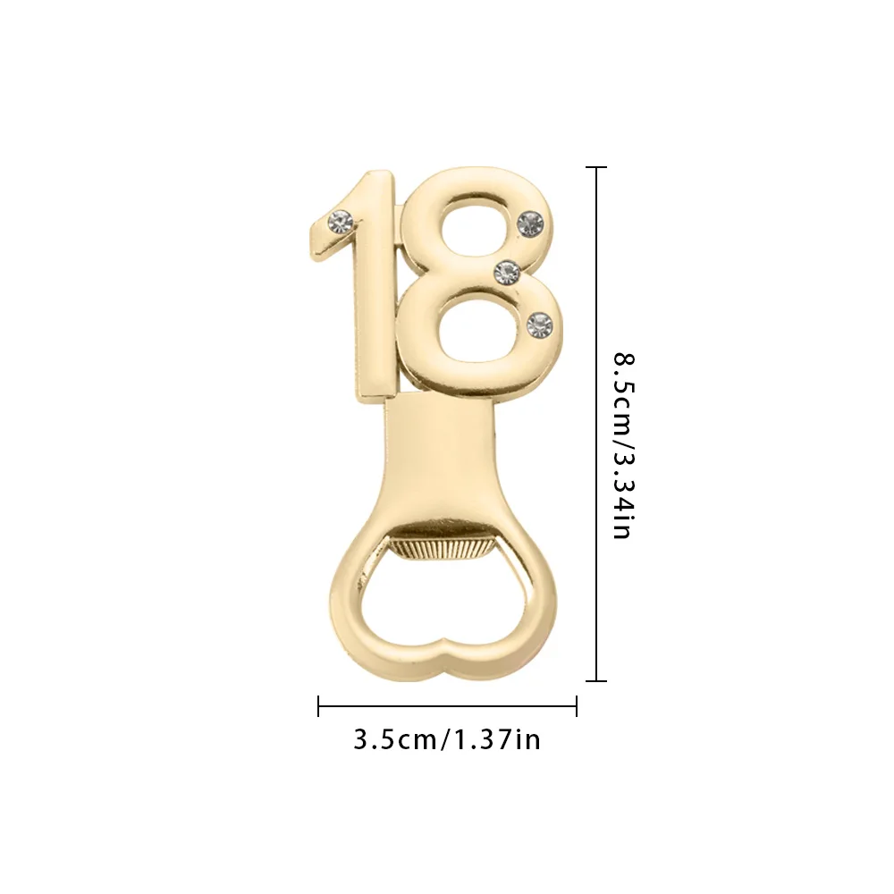 1 шт. Стразы металлические открывалки для бутылок в форме цифр открывалка юбилея