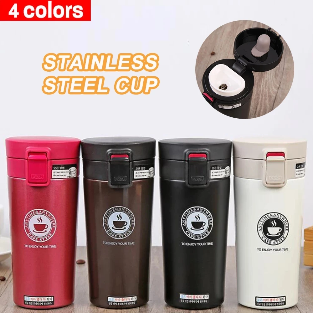 

Double-layer Travel Coffee Cup Stainless Steel Milk Teacup Thermal Insulation Thermos Kettle Tumbler Vacuum Insulated Mug Cups
