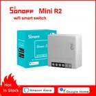 SONOFF MINI r2 DIY WiFi переключатель двухсторонний умный переключатель маленький корпус таймер Выключатель света модуль дистанционного управления работает с Alexa Itead