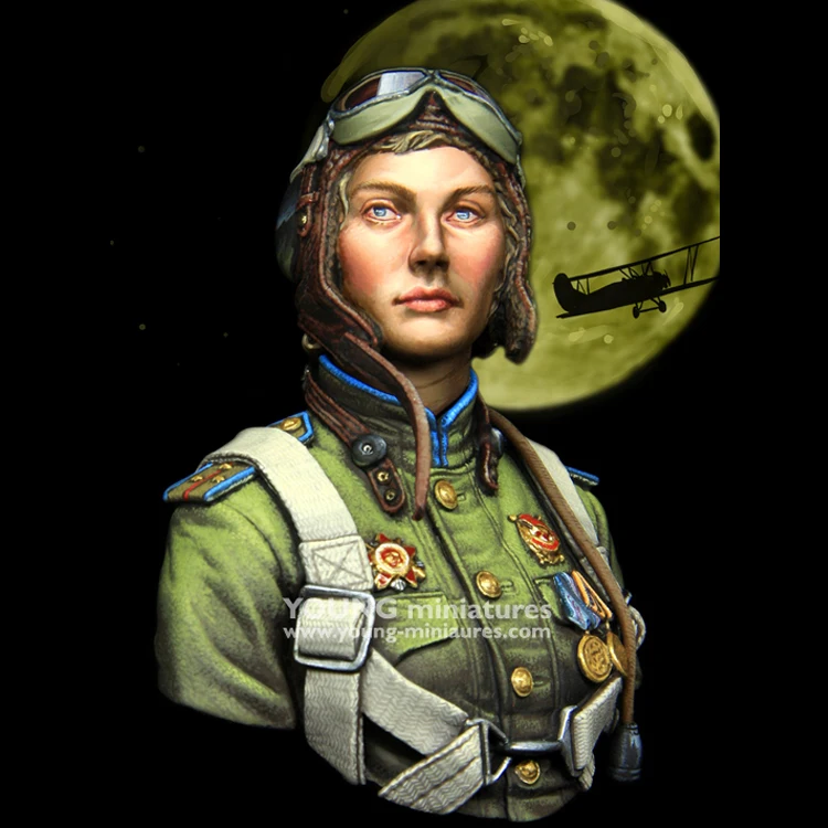 

1 /10 Resin Character Model Military Theme Female Pilot X198