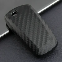 silica gel key case w key chain wear resisting carbon fiber look cover