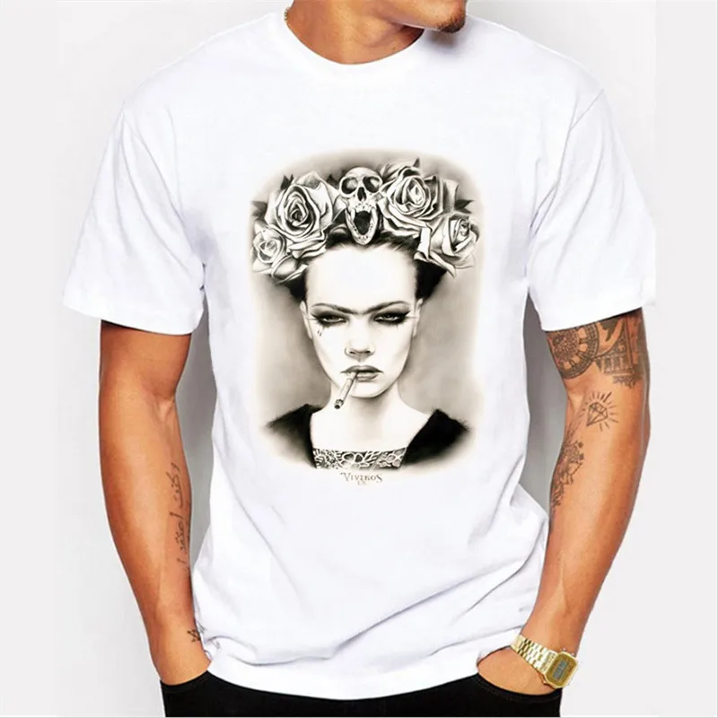 Классическая белая футболка Papertiger модная женская с принтом в виде Розы | Мужская