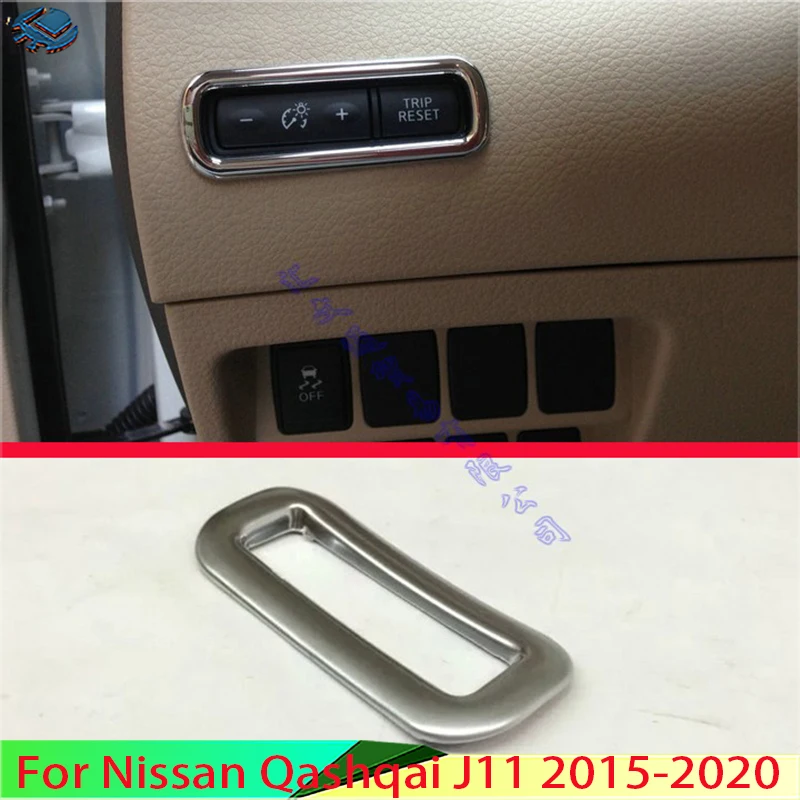 

For Nissan Qashqai J11 2015-2020 Car Accessories ABS Chrome Dashboard Odometer Button Switch Cover Trim Decoration 2017 2018