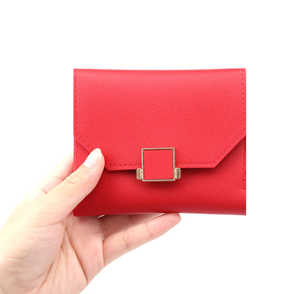 Кошелек женский квадратный из искусственной кожи с отделением для карт и монет |