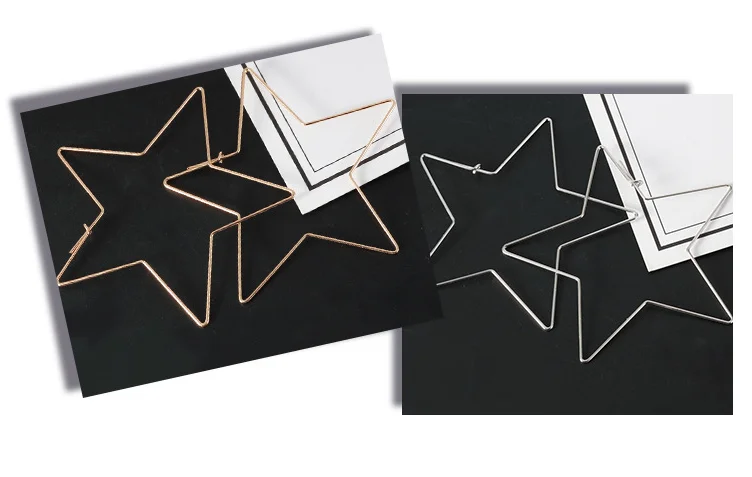 Женские серьги-гвоздики в виде большой звезды | Украшения и аксессуары