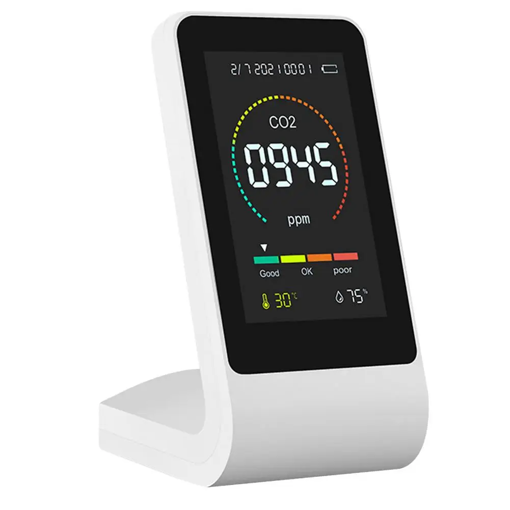 

Умный Цифровой измеритель CO2, комнатный датчик температуры и влажности, Датчик качества воздуха, детектор диоксида углерода, Модернизирова...