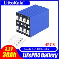 4pcs liitokala 3 2v 30ah lifepo4 battery cell lithium iron phosphate deep cycles for diy 12v 24v 36v 48v solar energy ups power