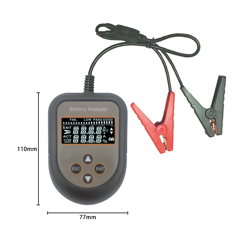 

12V Car Battery Test Analyzer Resistance CCA Voltage Tester Auto Diagnostic Tool C90A