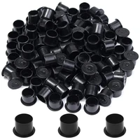 1000pcs black plastic clear tattoo ink cups caps with base holder permanent makeup pigment ink caps cups for tattoo accessories