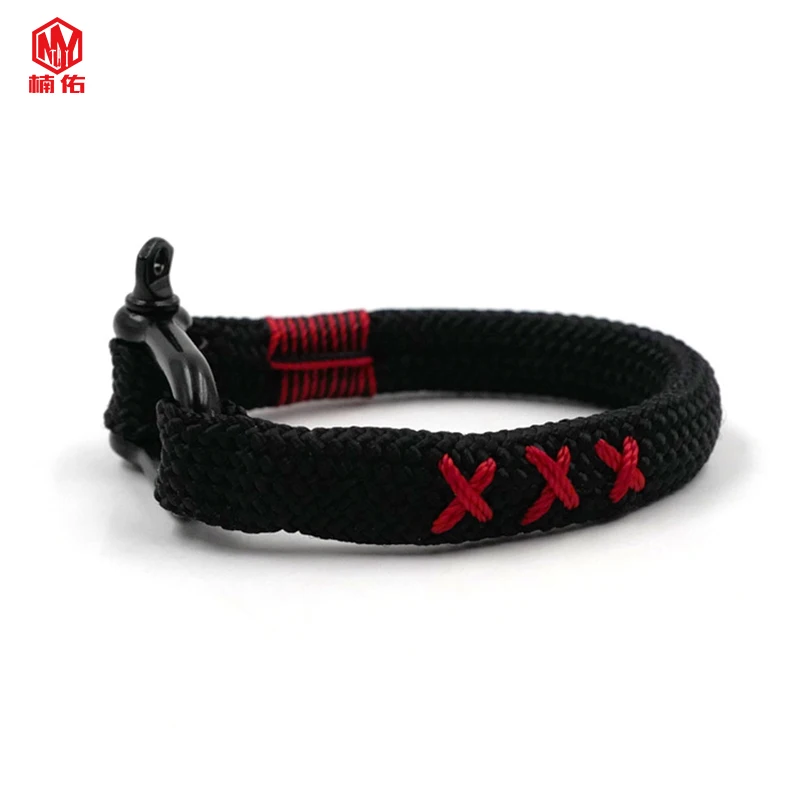 

1PCS Adjustable Survival Emergency Bracelet Couple Hand Rope Hand-Woven Paracord Two Styles Exquisite Ornaments for Camping
