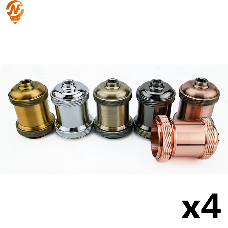 

4pcs/lot Vintage Edison Lamp Holder E27 Screw Bulb base AC 110V 220V Light Socket Industrial Retro Fittings lamp holder Fixture