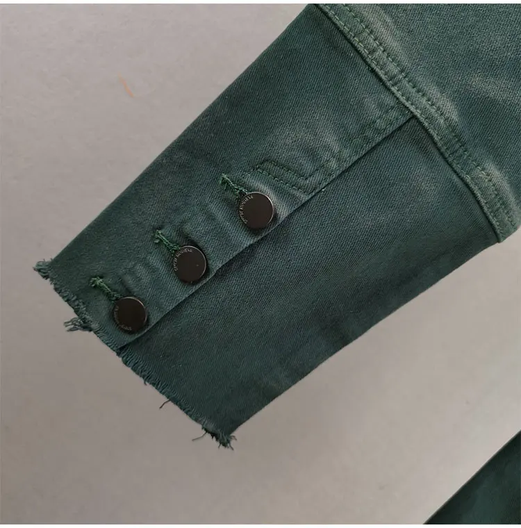 

Cotton Stretch Cropped Loose Jeans Women's Fashionable 2021 Spring Autumn New High Waist Slim Fit All-Matching Straight Pants