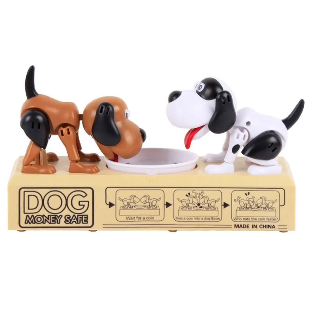 Мультяшная роботизированная собака электронные монеты копилка забавная