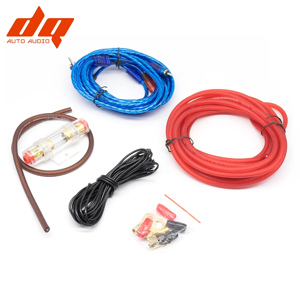 Автомобильный усилитель сабвуфера 10GA кабель питания аудиоколонка комплект