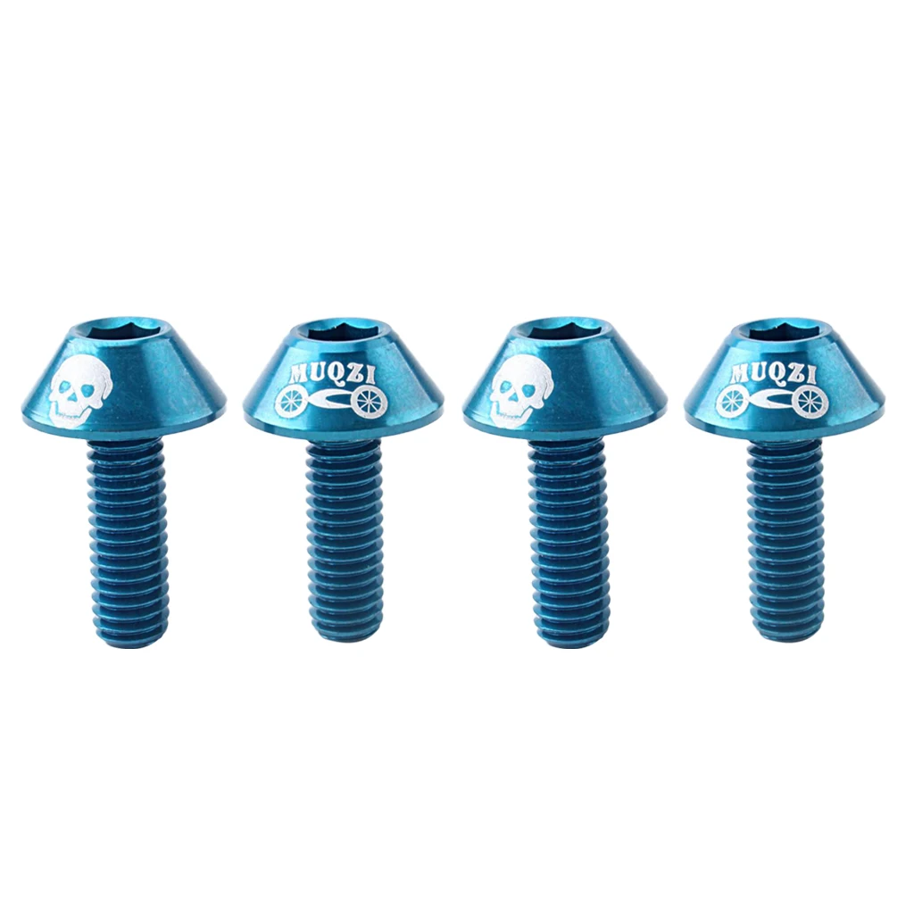 Pack of 4 Aluminum Alloy 15mm M6 Screws for MTB Mountain Bike Bicycle Cycling Bottle Cage Holder Handlebar Colorful | Спорт и