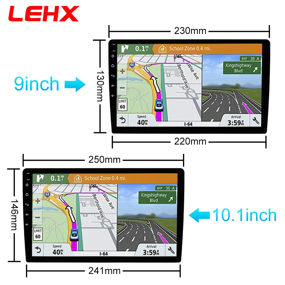 LEHX 9/10" 4G Android auto 2din Radio Stereo Car Multime Player For VW Nissan Hyundai Kia toyota lada Carplay gps 360 Auxiliary - купить