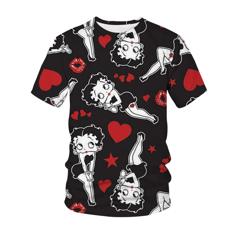

Anime Cartoon Sexy Girl T-Shirt Betty Boop 3D Printed Streetwear Men Women Fashion Oversized T Shirt Harajuku Tees Tops Clothing