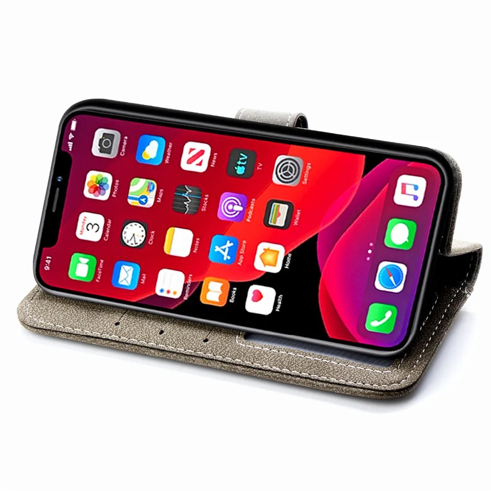 Роскошный кожаный флип-чехол-бумажник для Apple айфон 11 Pro Max XI XR X XS Max 11pro 6 6s 7 8 плюс 10 iPhone11 противоударный чехол С выдвижной подставкой