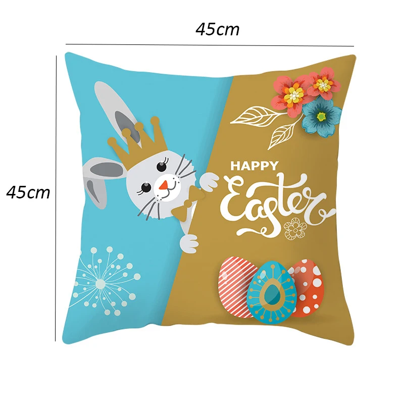 

Easter Pillowcase Decorations Festival Ornament Bunny Party Favor Gift Happy Easter For Home Rabbit Animal Pillow Cushion Cover