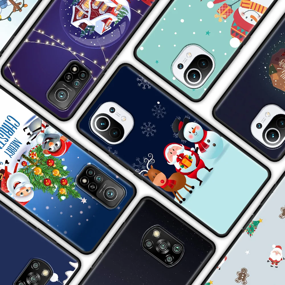

Merry Christmas Santa Claus Phone Case for Xiaomi Mi 10T Pro Note 10 11 Lite 9T 10 5G A2 CC9 8 CC9E 9Pro 9 11X UItra Cover Bag