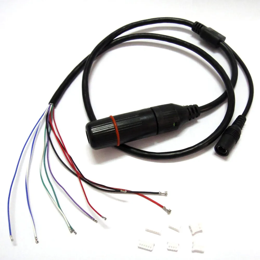 10 шт. CCTV IP Сетевая камера PCB модуль видео кабель питания 60 см Длина RJ45 Женский и DC