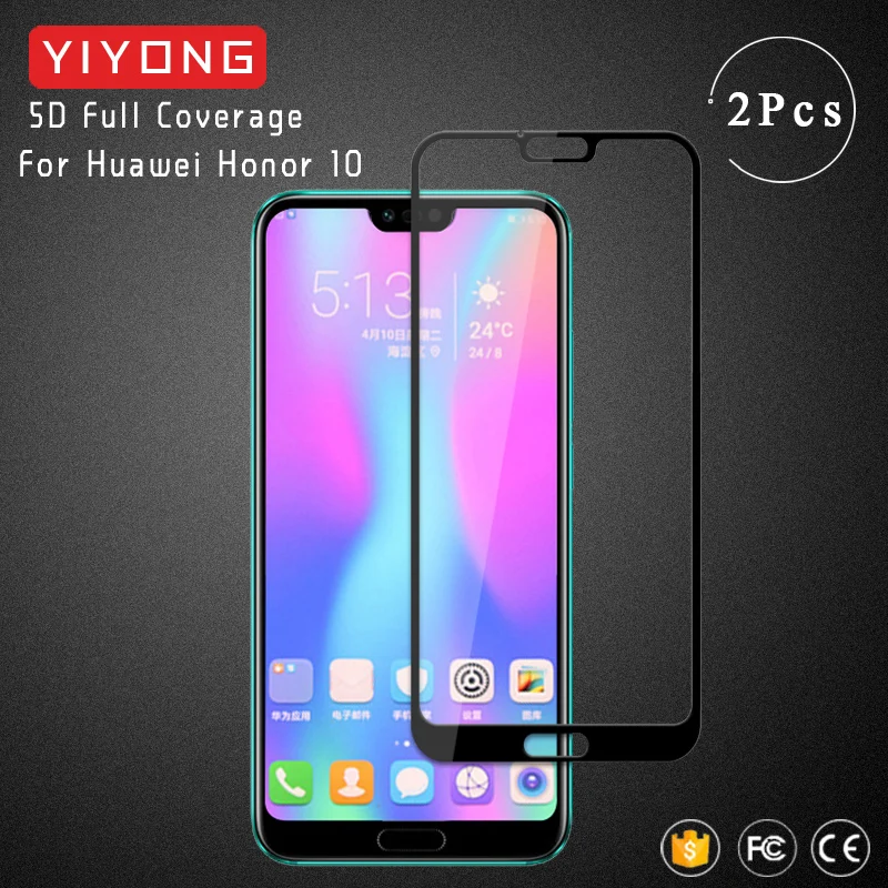 Защитная пленка YIYONG 9D для Huawei Honor 10 Lite закаленное стекло с полным покрытием