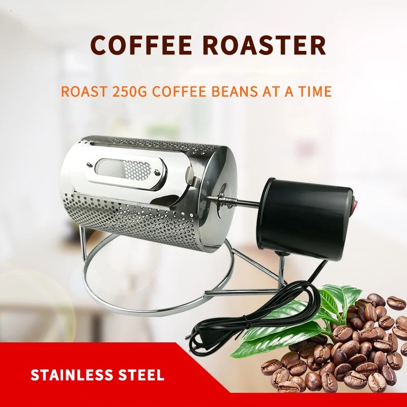 

Electric Coffee Roaster Drum Type Dried Fruit Grains Beans Baking Machine Stainless Steel Coffee Bean Roasting Machine For Home