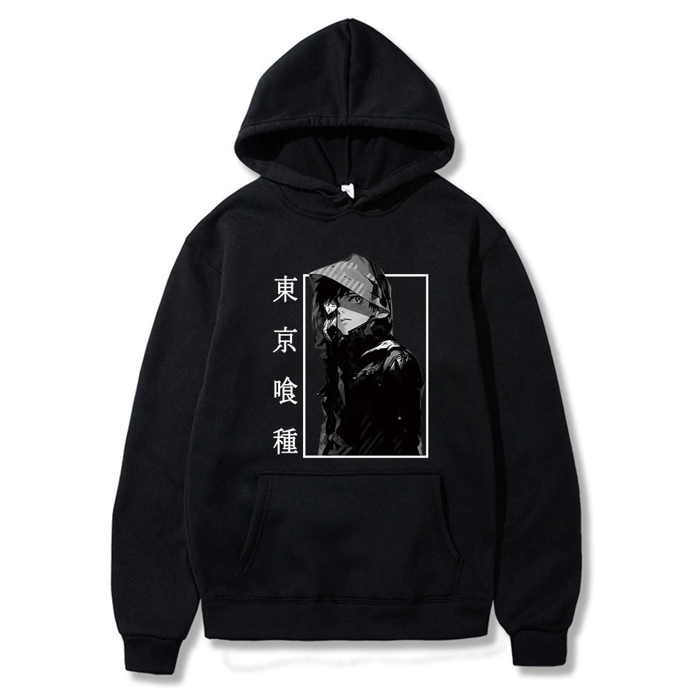

Japanese Anime Tokyo Ghoul Cool Print Hoodie Men Causal Vintage Sweatshirt Fashion Streetwear Pullover Tops Male