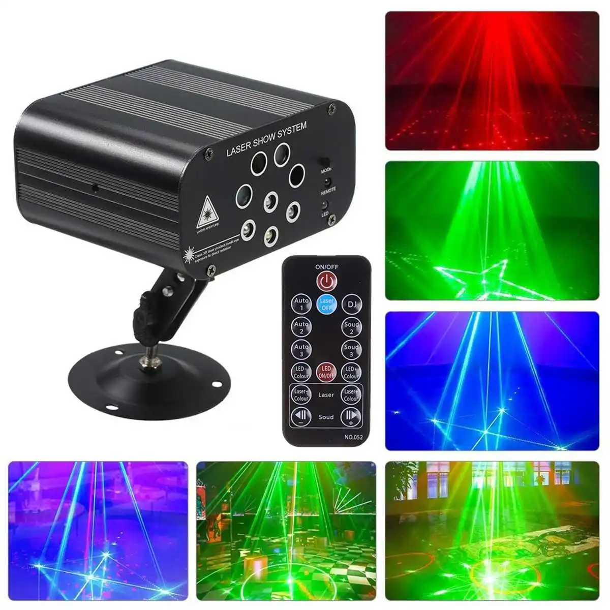 8 hole 128 Pattern Laser Light Holiday Garland Lighting Christmas Garland LED Lanpada For Christmas Home KTV Wedding Show