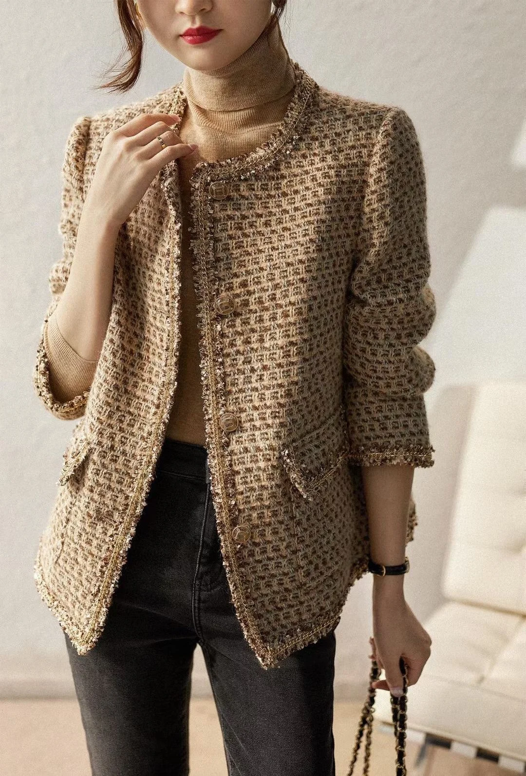 

Chan Womens Outerwear coat unisex tops Spring Jackets Womens coat large size Womens Blouse plus size