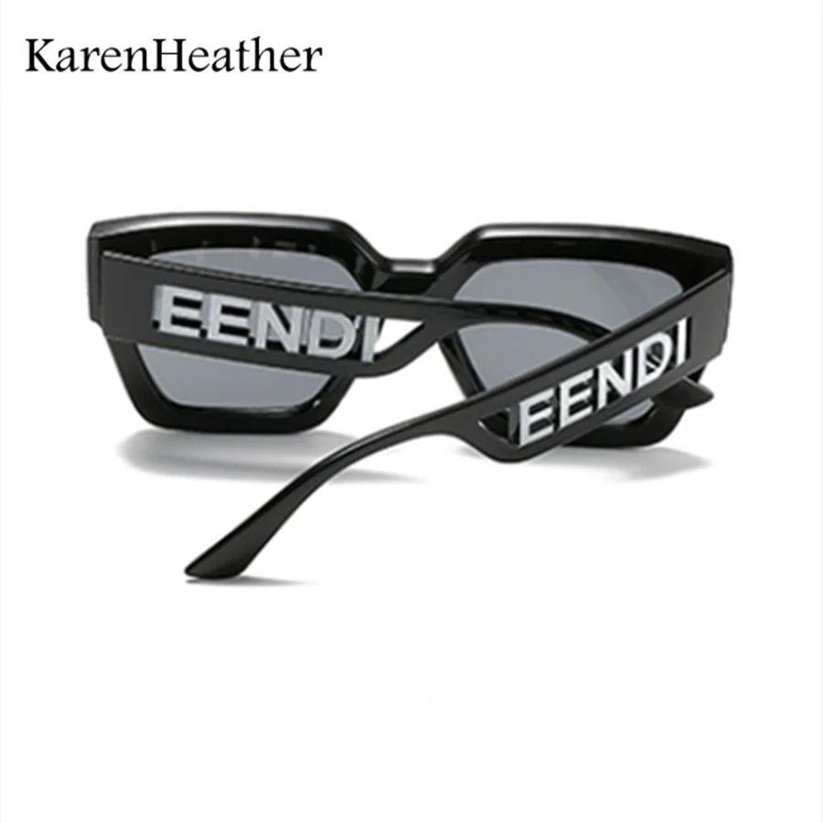 

Retro Square Sunglasses For Women With Letters Vintage Big Frame Fashion Luxury Designer Sun Glasses UV400 Eyewear Trending