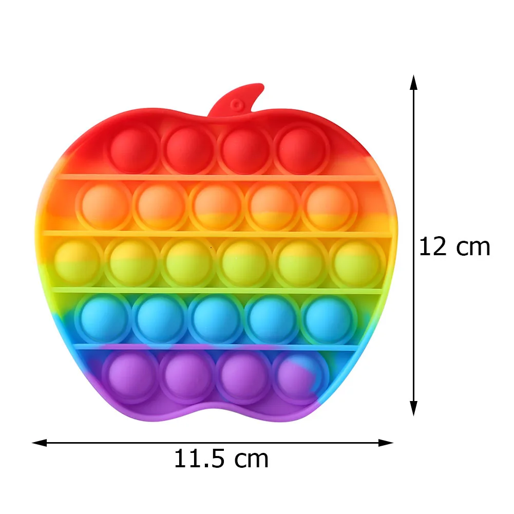 

Rainbow Push Bubble Fidget Sensory Toy New Push Bubble Fidget Antistress Toys Adult Kids Fidget Sensory Toy