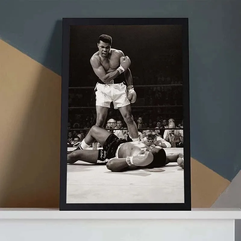 

Classic Muhammad Ali Canvas Painting Famous Boxer Inspirational Poster and Print Wall Art Pictures For Living Room Home Decor