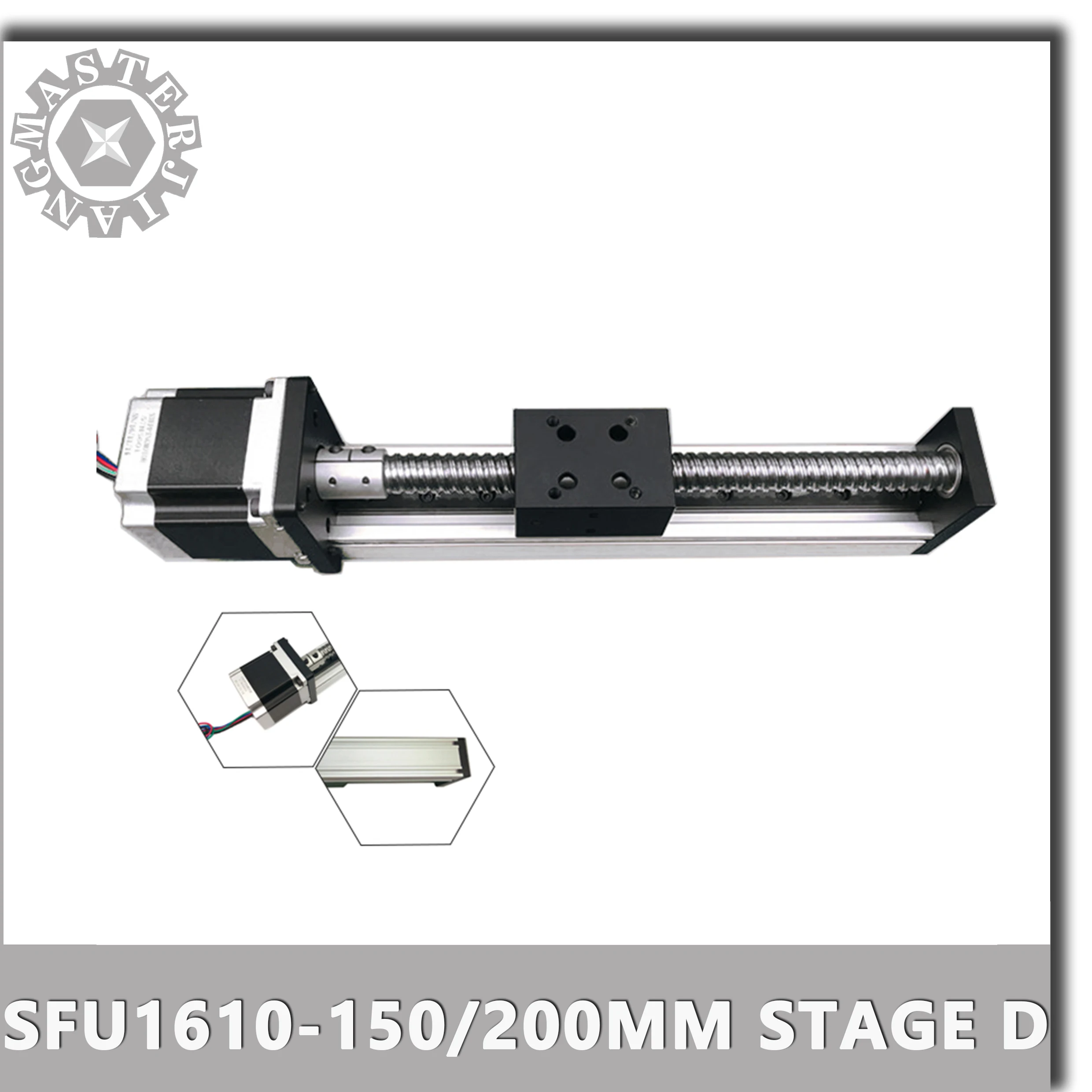 SGX SFU1610 этап D высокая точность Эффективная величина хода 150/200 мм шариковый винт