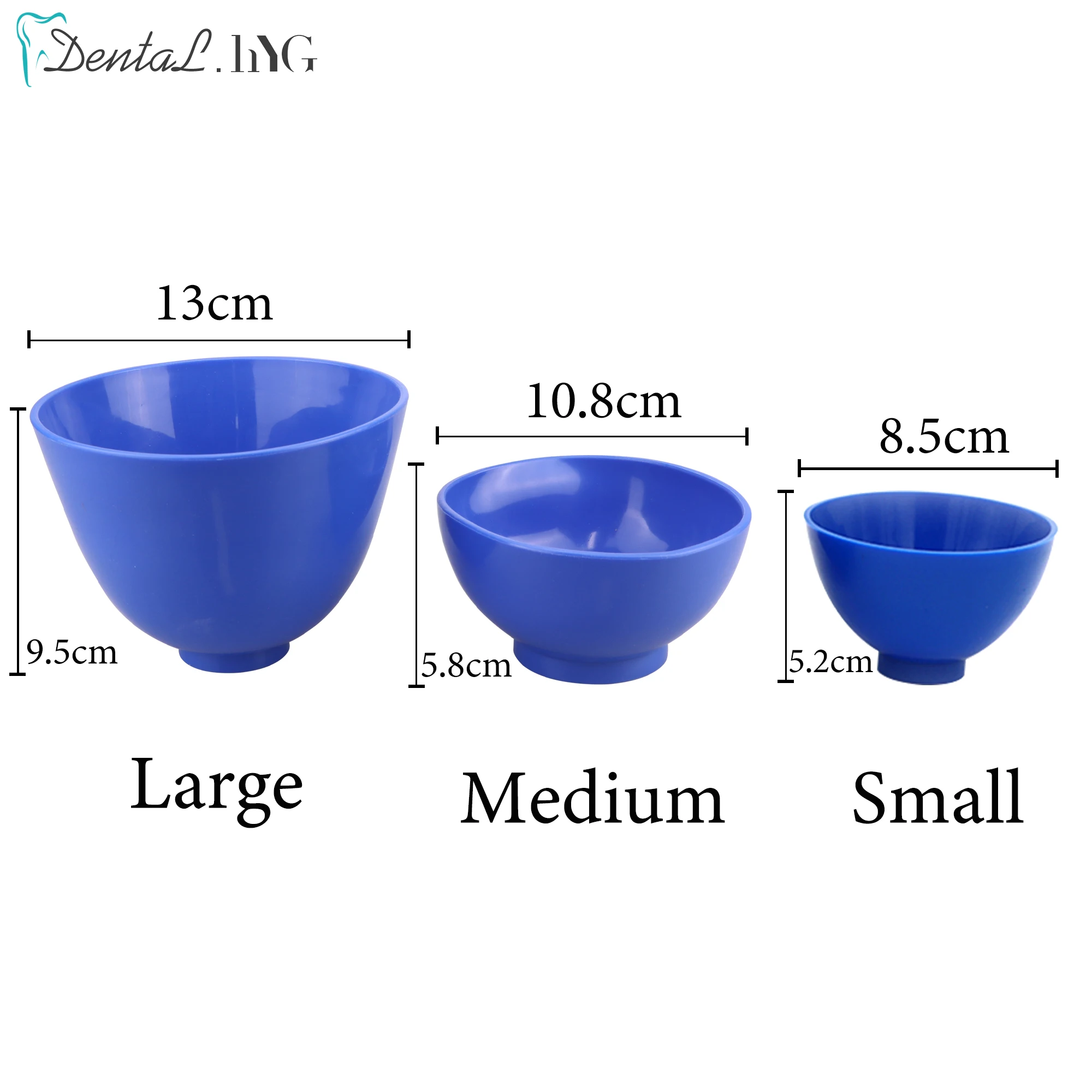 

3pcs/set Dental Lab Mixing Bowl Large/Medium/Small High Elasticity Nonstick Impression Alginate Flexible Rubber Oral Tools