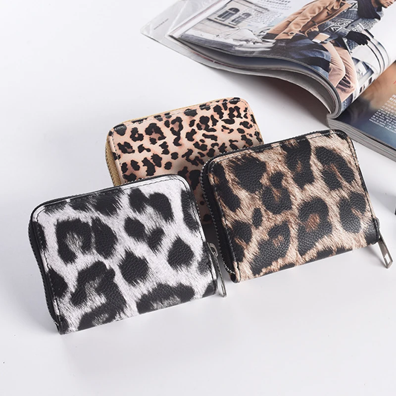 Bokinslon женский кошелек с коротким леопардовым принтом из искусственной кожи на