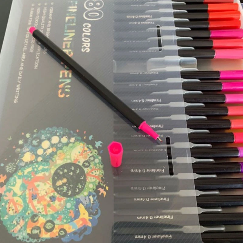 80PCS Color Pen Marker Watercolor Fine Line Art Painting Calligraphy | Канцтовары для офиса и дома