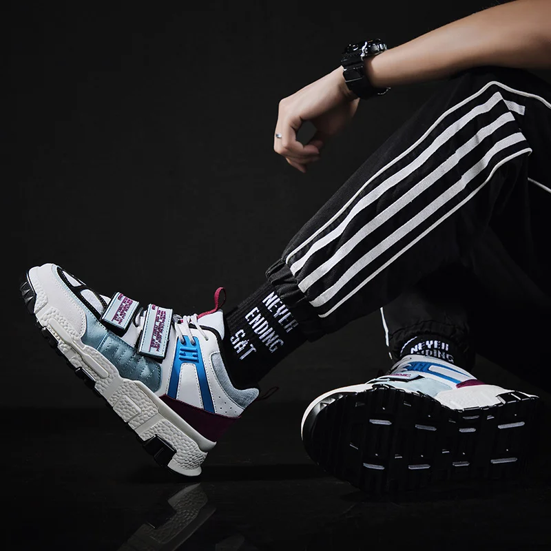 VESONAL/Новинка 2020 года сезон весна мужские кроссовки в стиле хип-хоп Повседневная