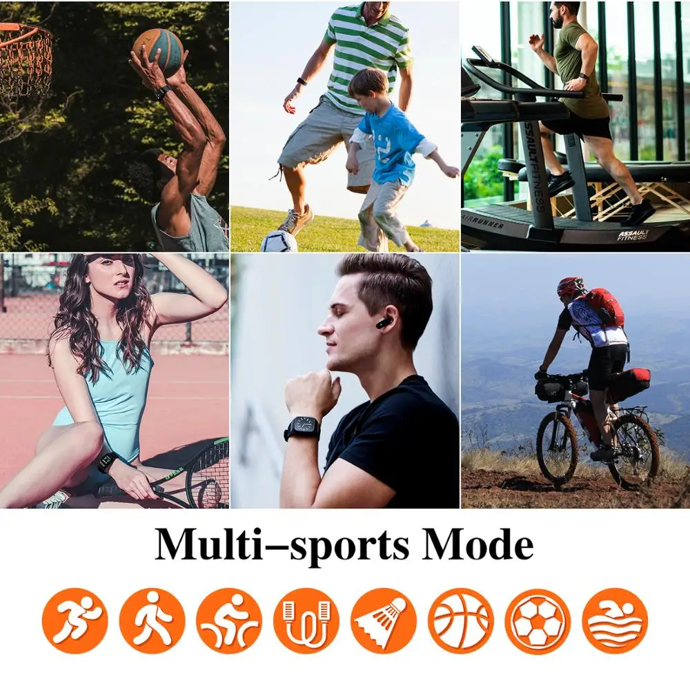 

2 in 1 Smart Watch Earbud TWS Bluetooth 5.0 Headset Men Sport Fitness Earphone Heart rate blood pressure tracker For IOS Android