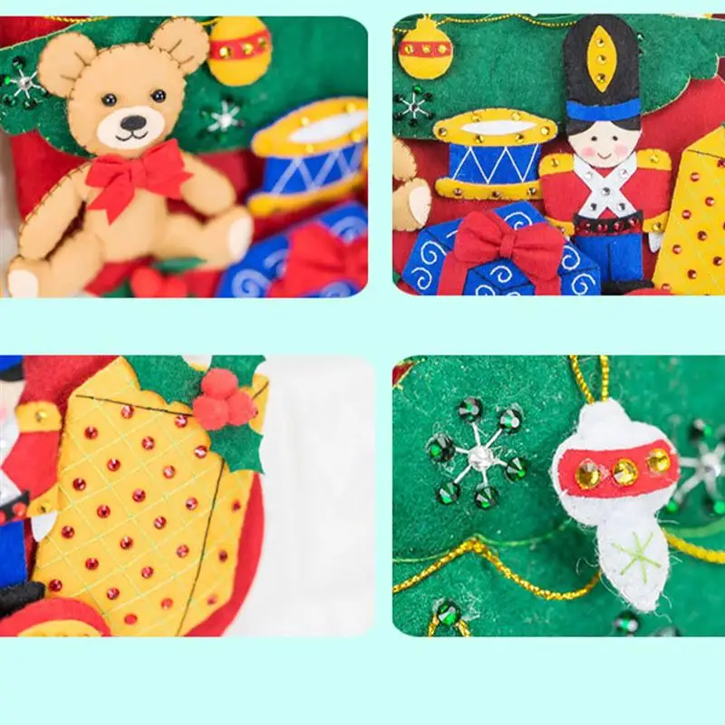 Набор для изготовления рождественских чулок ручной работы из нетканого