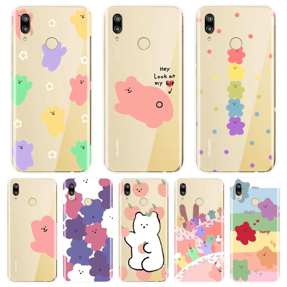 Back Cover For Huawei P9 P10 P Smart Plus P20 Lite Pro Candy Bear Silicone Soft Phone Case P8 2017 | Мобильные телефоны и